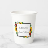 Traditionele Bruiloftsbrunch met Bloemen Papieren Bekers (Voorkant)