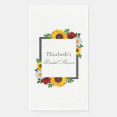 Traditionele Bruiloftsontvangst met Bloemen Servet (Voorkant)