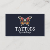 Traditionele Butterfly Tattoo Artiest Visitekaartje (Voorkant)
