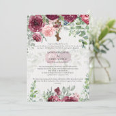 Traditionele BYZANTINE Cross Floral Weddenschap Kaart (Staand voorkant)