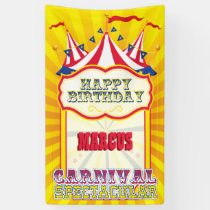 Traditionele carnaval Birthday Party Spandoek