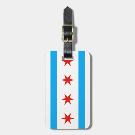 Traditionele Chicago vlag Bagagelabel (Voorkant verticaal)