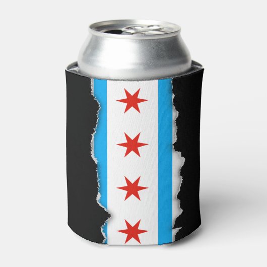 Traditionele Chicago vlag Blikjeskoeler (Blikje Voorkant)