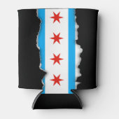 Traditionele Chicago vlag Blikjeskoeler (Voorkant)