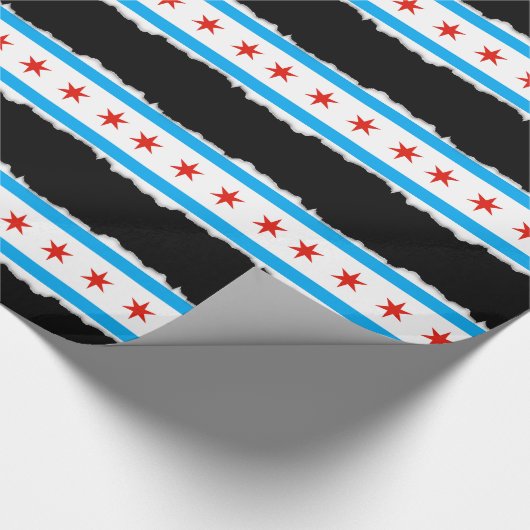 Traditionele Chicago vlag Cadeaupapier (Hoek)