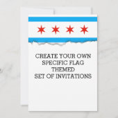 Traditionele Chicago vlag Kaart (Voorkant)