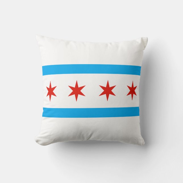 Traditionele Chicago vlag Kussen (Voorkant)