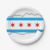 Traditionele Chicago vlag Papieren Bordje (Voorkant)