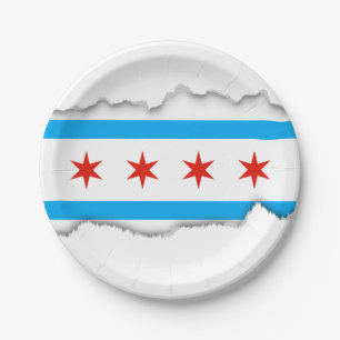 Traditionele Chicago vlag Papieren Bordje