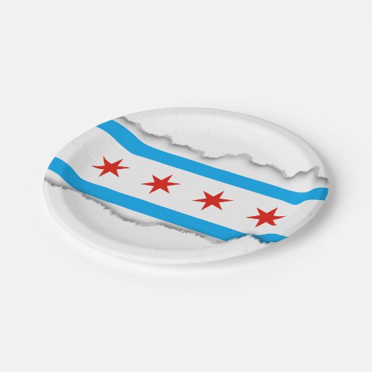 Traditionele Chicago vlag Papieren Bordje (Gekanteld)