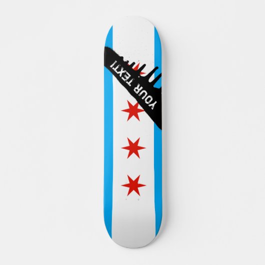 Traditionele Chicago vlag Persoonlijk Skateboard (Voorkant)