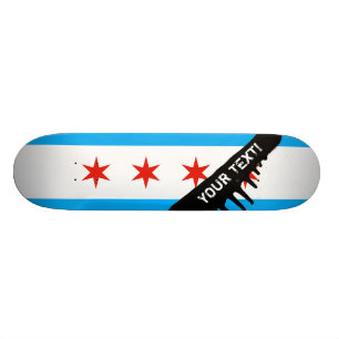 Traditionele Chicago vlag Persoonlijk Skateboard