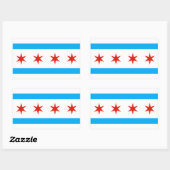 Traditionele Chicago vlag Rechthoekige Sticker (Vel)