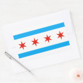 Traditionele Chicago vlag Rechthoekige Sticker (Envelop)