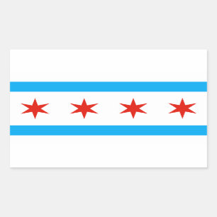 Traditionele Chicago vlag Rechthoekige Sticker