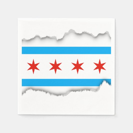 Traditionele Chicago vlag Servetten (Voorkant)