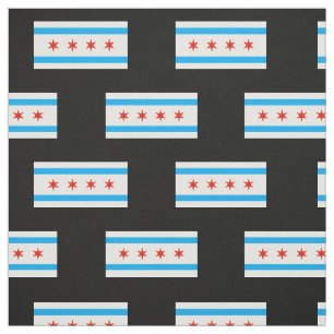 Traditionele Chicago vlag Stof