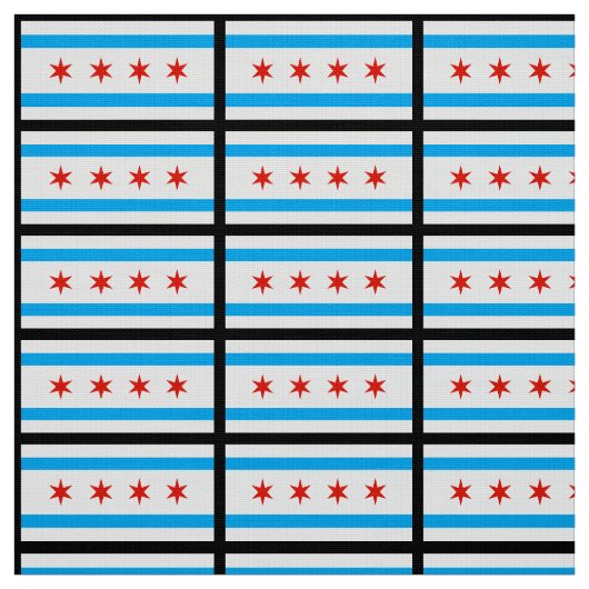 Traditionele Chicago vlag Stof (Swatch)