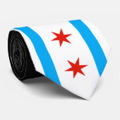 Traditionele Chicago vlag Stropdas (Opgerold)
