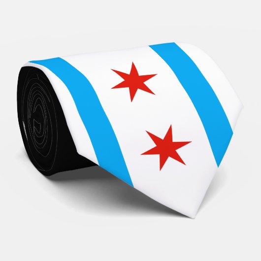 Traditionele Chicago vlag Stropdas (Opgerold)