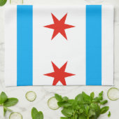 Traditionele Chicago vlag Theedoek (Gevouwen)