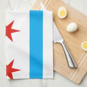 Traditionele Chicago vlag Theedoek (Quarter Fold)