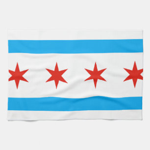 Traditionele Chicago vlag Theedoek
