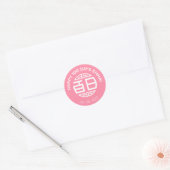Traditionele Chinese Baby 100 dagen 百 (roze) Ronde Sticker (Envelop)