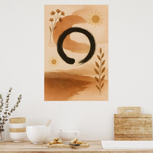 Traditionele Chinese Boho-kunst Poster (Keuken)