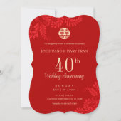 Traditionele Chinese bruiloft Jubileum Kaart (Voorkant)