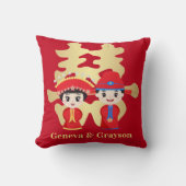 Traditionele Chinese bruiloft Kussen (Voorkant)
