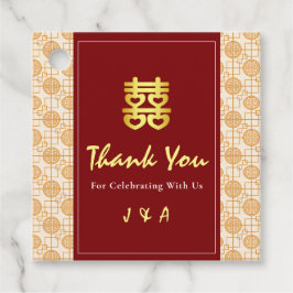 Traditionele Chinese bruiloft peranakan Bedankjes Labels