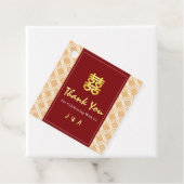 Traditionele Chinese bruiloft peranakan Bedankjes Labels (In situ)