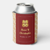 Traditionele Chinese bruiloft peranakan Blikjeskoeler (Blikje Achterkant)