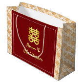Traditionele Chinese bruiloft peranakan Groot Cadeauzakje (Achterkant Gekanteld)