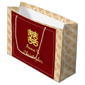 Traditionele Chinese bruiloft peranakan Groot Cadeauzakje (Voorkant Gekanteld)