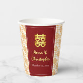 Traditionele Chinese bruiloft peranakan Papieren Bekers (Voorkant)