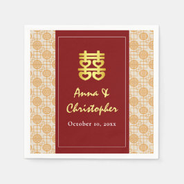 Traditionele Chinese bruiloft peranakan Servet