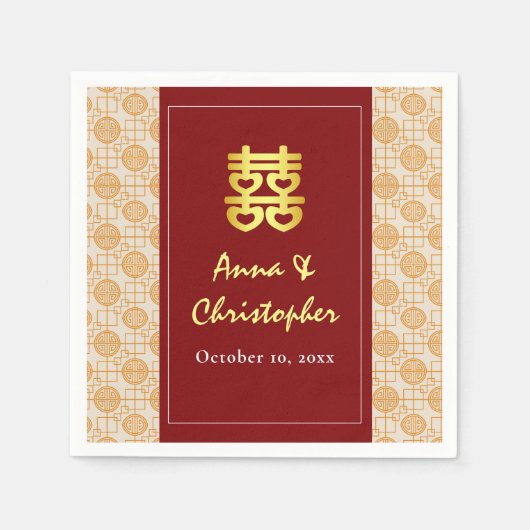 Traditionele Chinese bruiloft peranakan Servet (Voorkant)