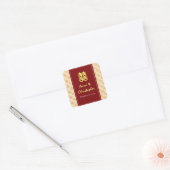 Traditionele Chinese bruiloft peranakan Vierkante Sticker (Envelop)