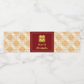 Traditionele Chinese bruiloft veelbelovende perana Waterfles Etiket (Enkel label)