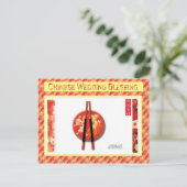 Traditionele Chinese bruiloft zegen Briefkaart (Staand voorkant)