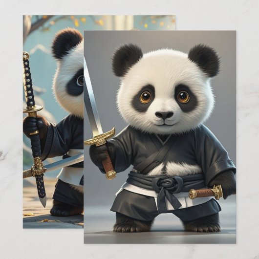 Traditionele Chinese dieren, Chinese Kung Fu, Chin Kaart (Voorkant / Achterkant)