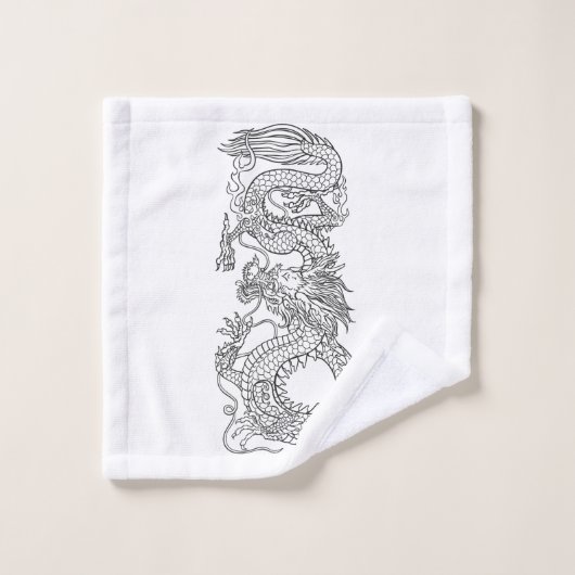 Traditionele Chinese draak Bad Handdoek (Wasdoekje)
