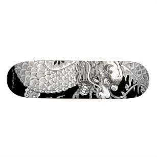 Traditionele Chinese draak Black en White Sketch Persoonlijk Skateboard