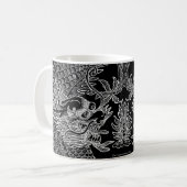Traditionele Chinese draak Black White Koffiemok (Voorkant links)