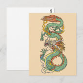 Traditionele Chinese draak Briefkaart (Voorkant / Achterkant)
