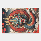 Traditionele Chinese draak Inpakpapier Vel (Voorkant)
