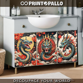 Traditionele Chinese draak  Inpakpapier Vel