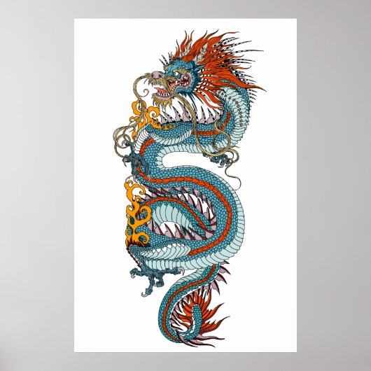 Traditionele Chinese draak Poster (Voorkant)
